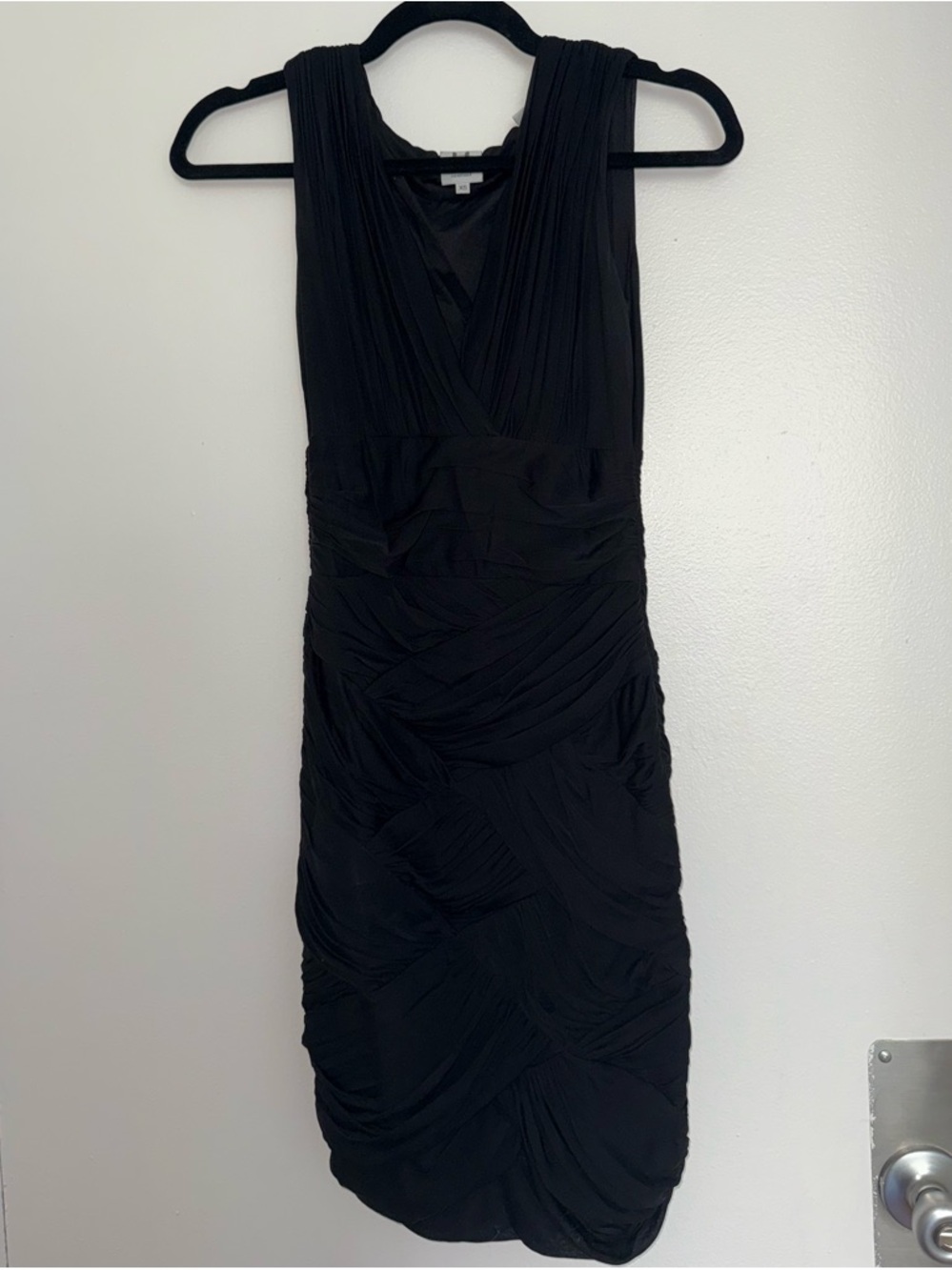Halston Heritage Black Mini Bodycon